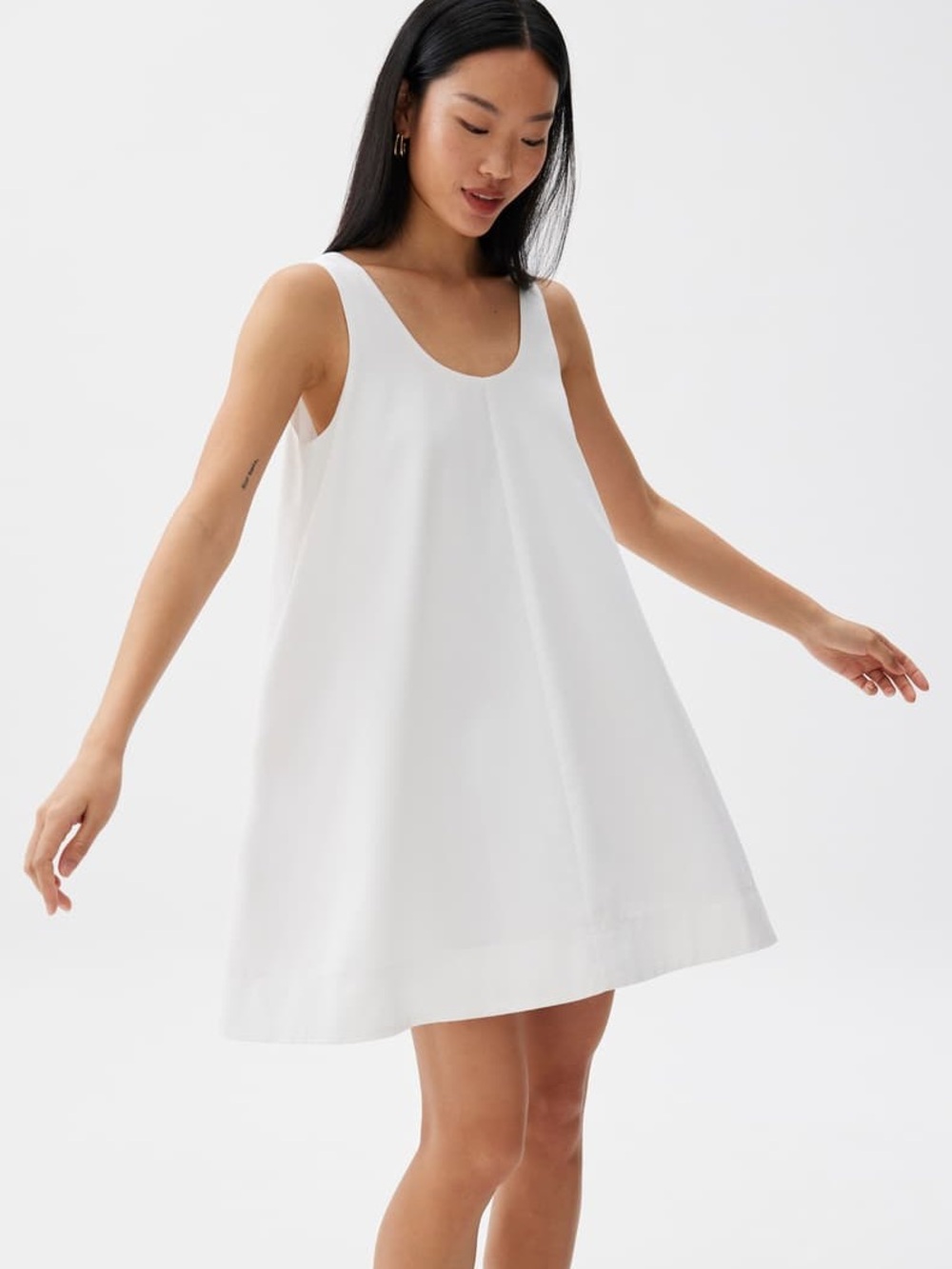Love Bonito Cotton Swing Mini Dress White Size 4